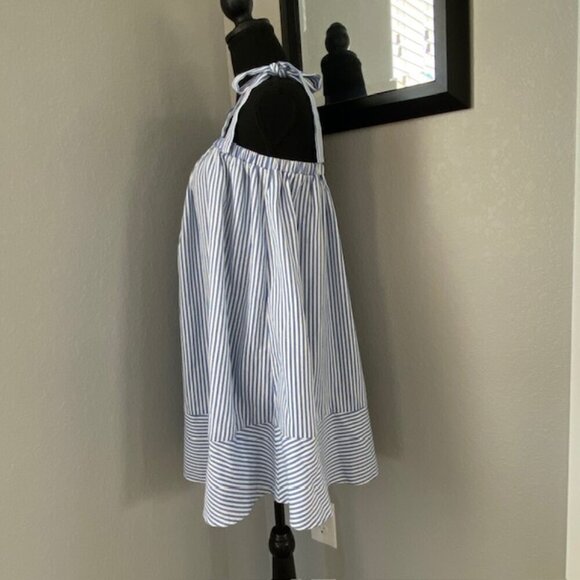 NWT English Factory Amelia Blue Stripe Tie Mini Dress Small - Picture 6 of 14